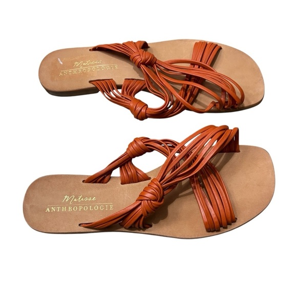 ATHROPOLOGIE MATISSE Orange Sandals NEW Size 10 — GORGEOUS SUMMER STAPLE!!! - Picture 1 of 9